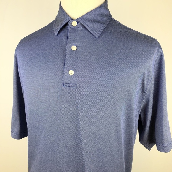 FootJoy FJ Mens Golf Polo Shirt Large Blue White - Picture 1 of 7